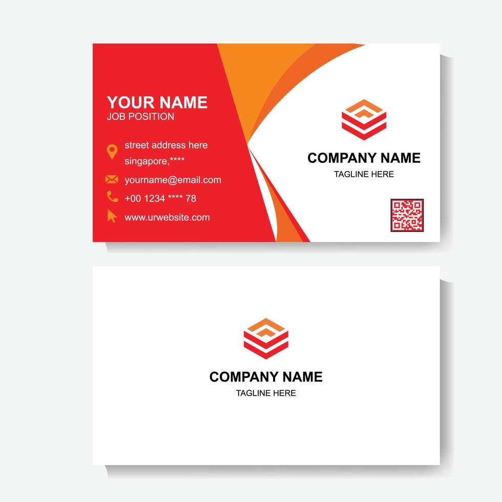 Business Card Design Template Pic vector