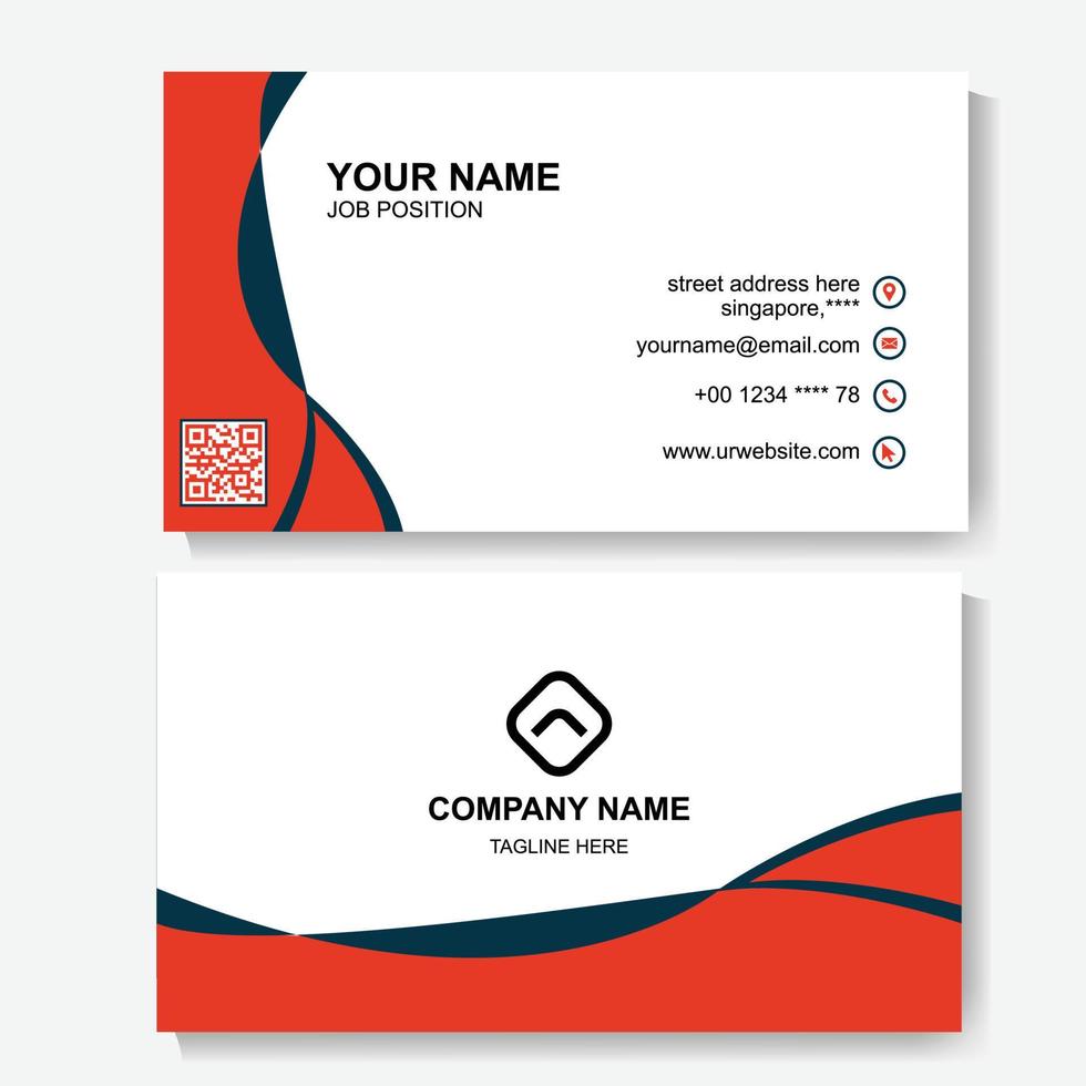 Business Card Design Template Pic vector