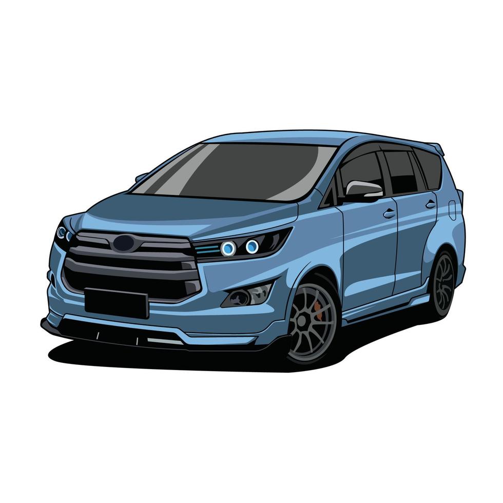 grande suv modificación coche ilustración vector