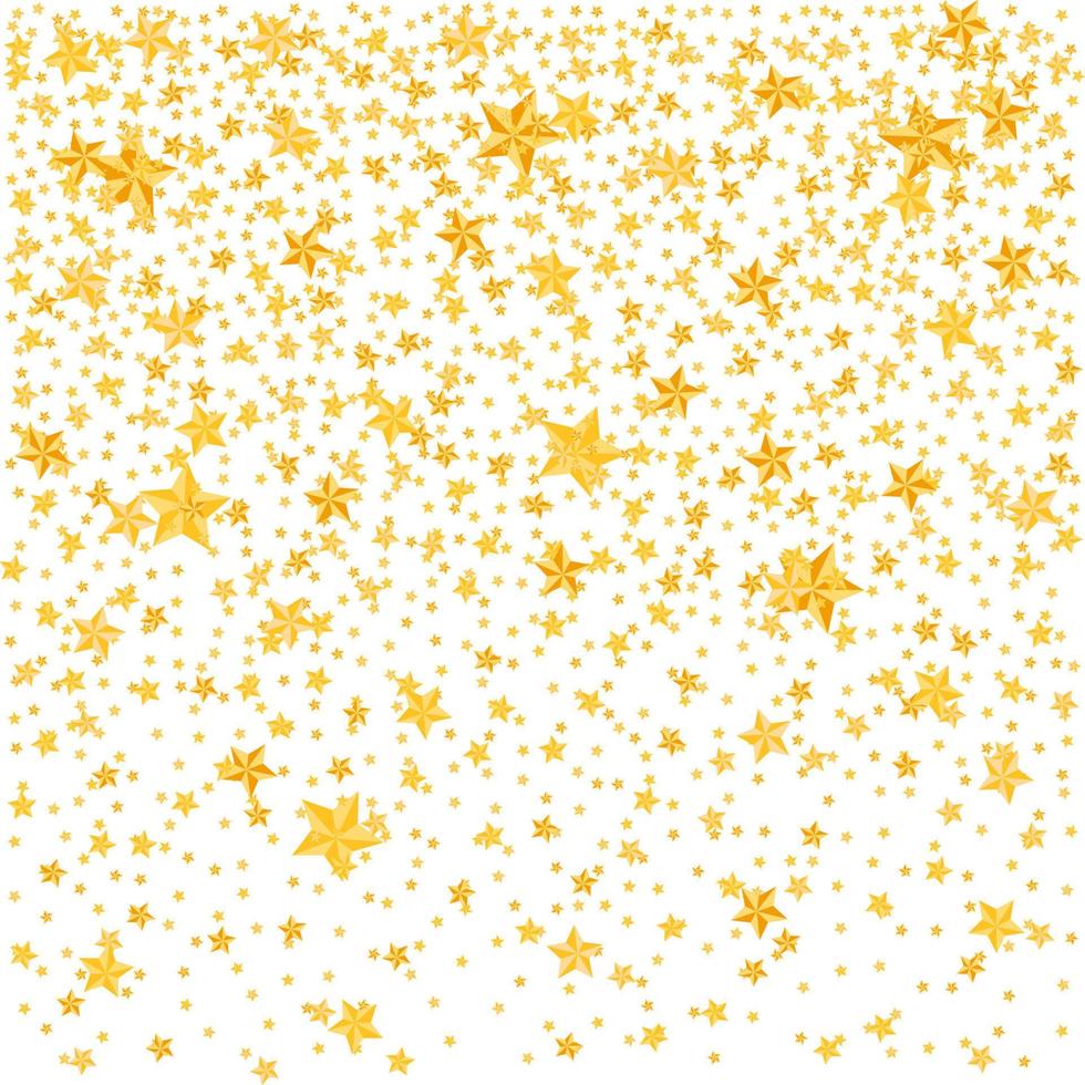Gold stars confetti, decoration for celebration vector