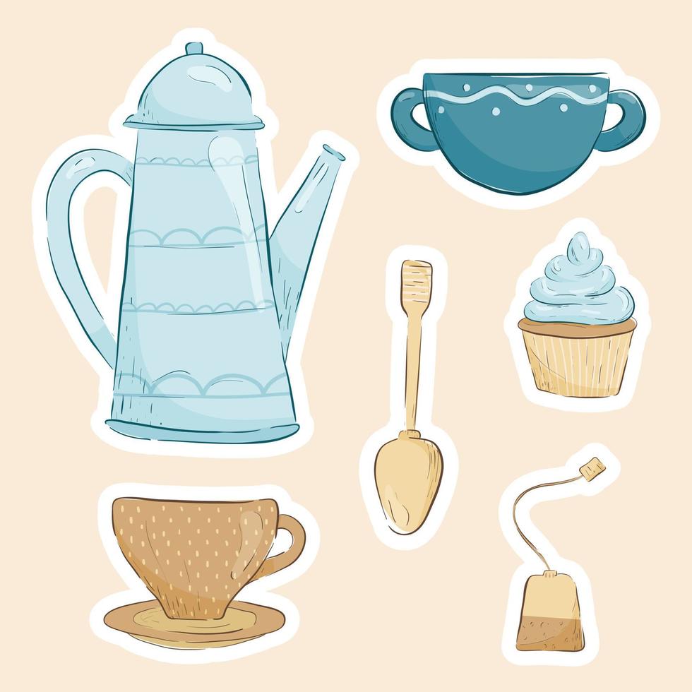 Set Book Stickers Books Sun Coffee Cup And Moon Stock Illustration -  Download Image Now - Book, Sticker, Reading - iStock