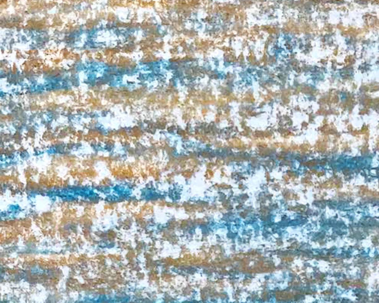 Grunge texture pastel chalk horizontal background. Blue and gold. vector