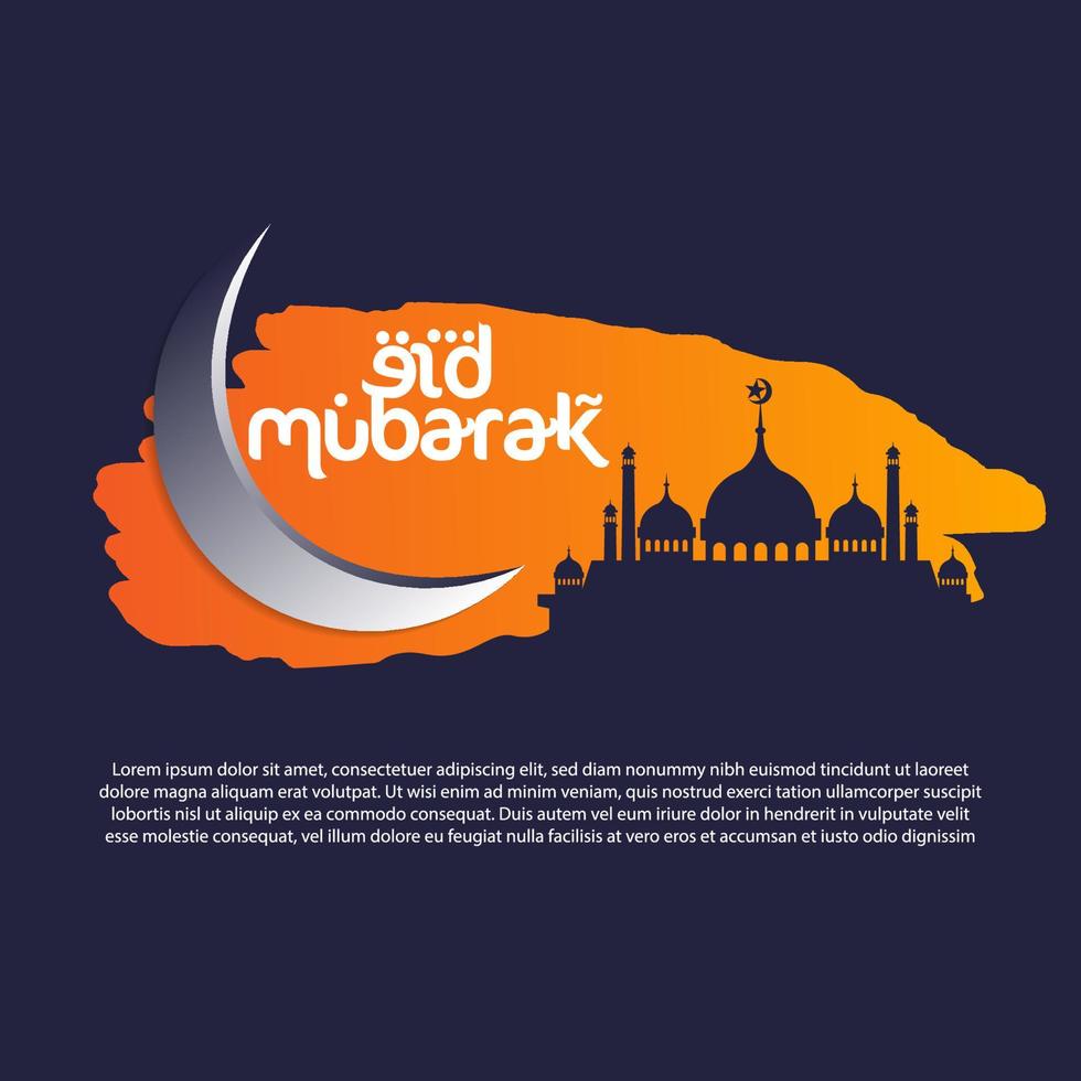 eid Mubarak modelo vector