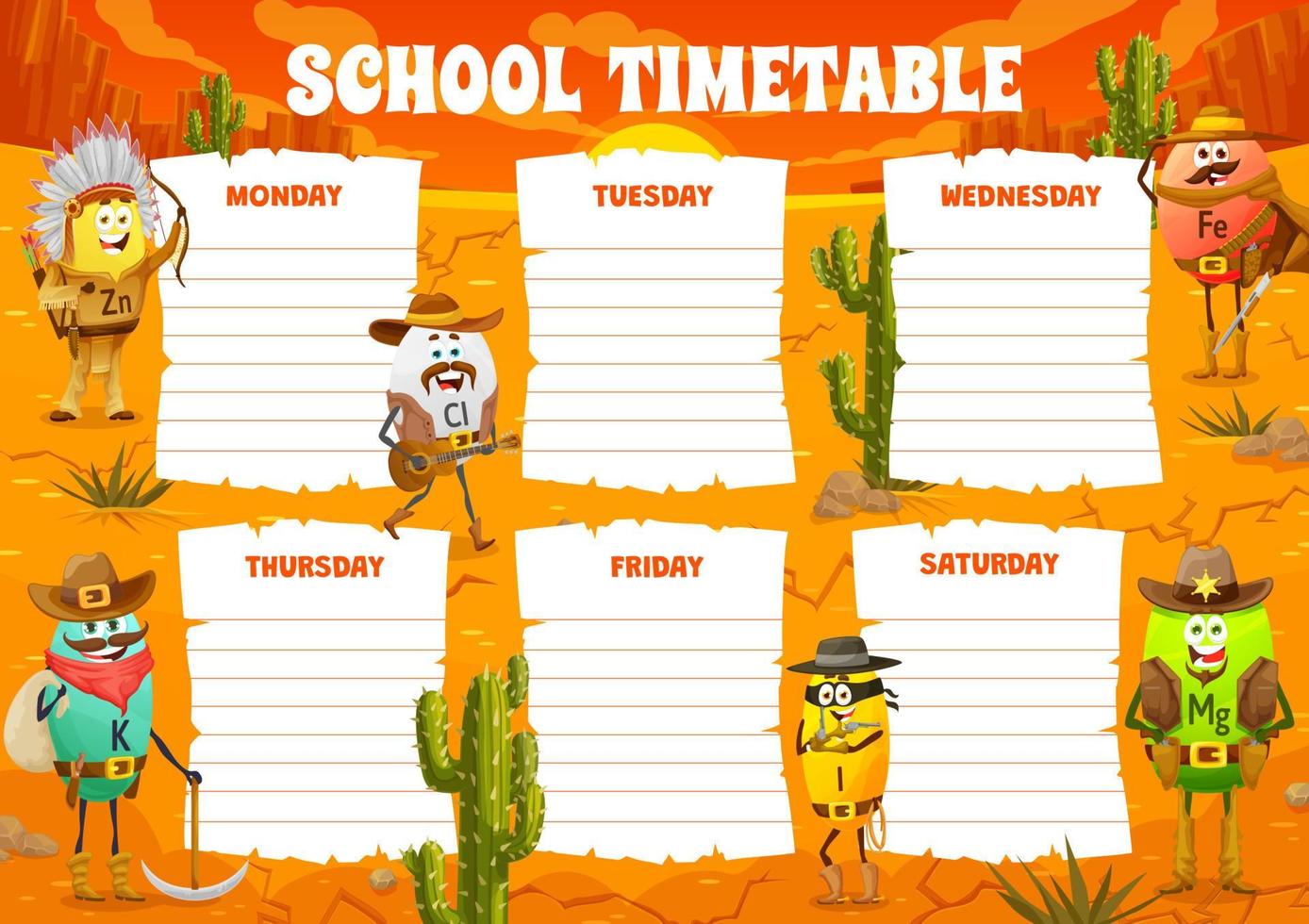 calendario calendario con dibujos animados vitamina caracteres vector