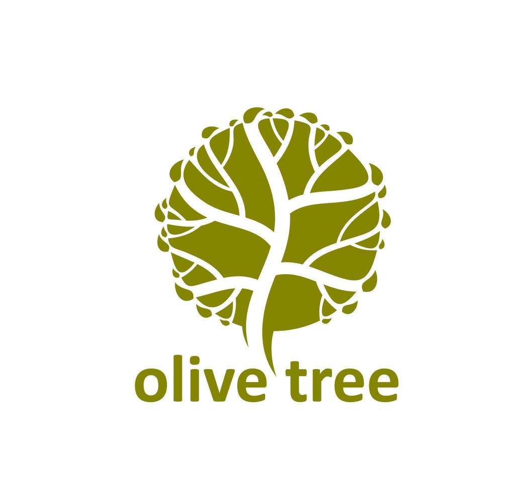 Olive tree graphic symbol or abstract icon vector