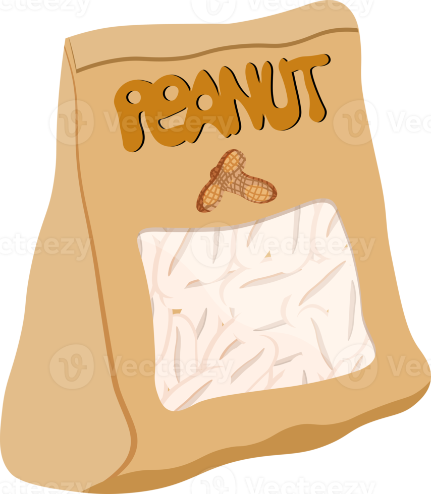 Peanut. Peanut beans in a package. bag of nuts png