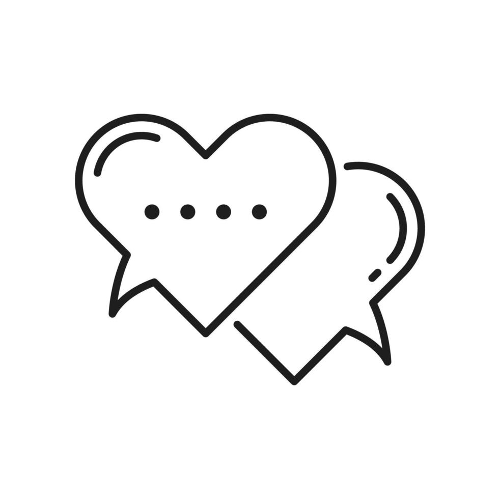 Heart shape dialogue bubble isolated love icon vector