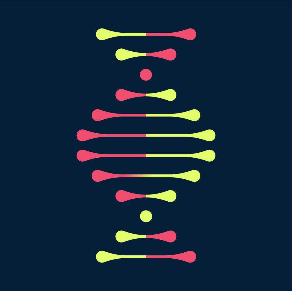 DNA molecule icon isolated vector genetic code