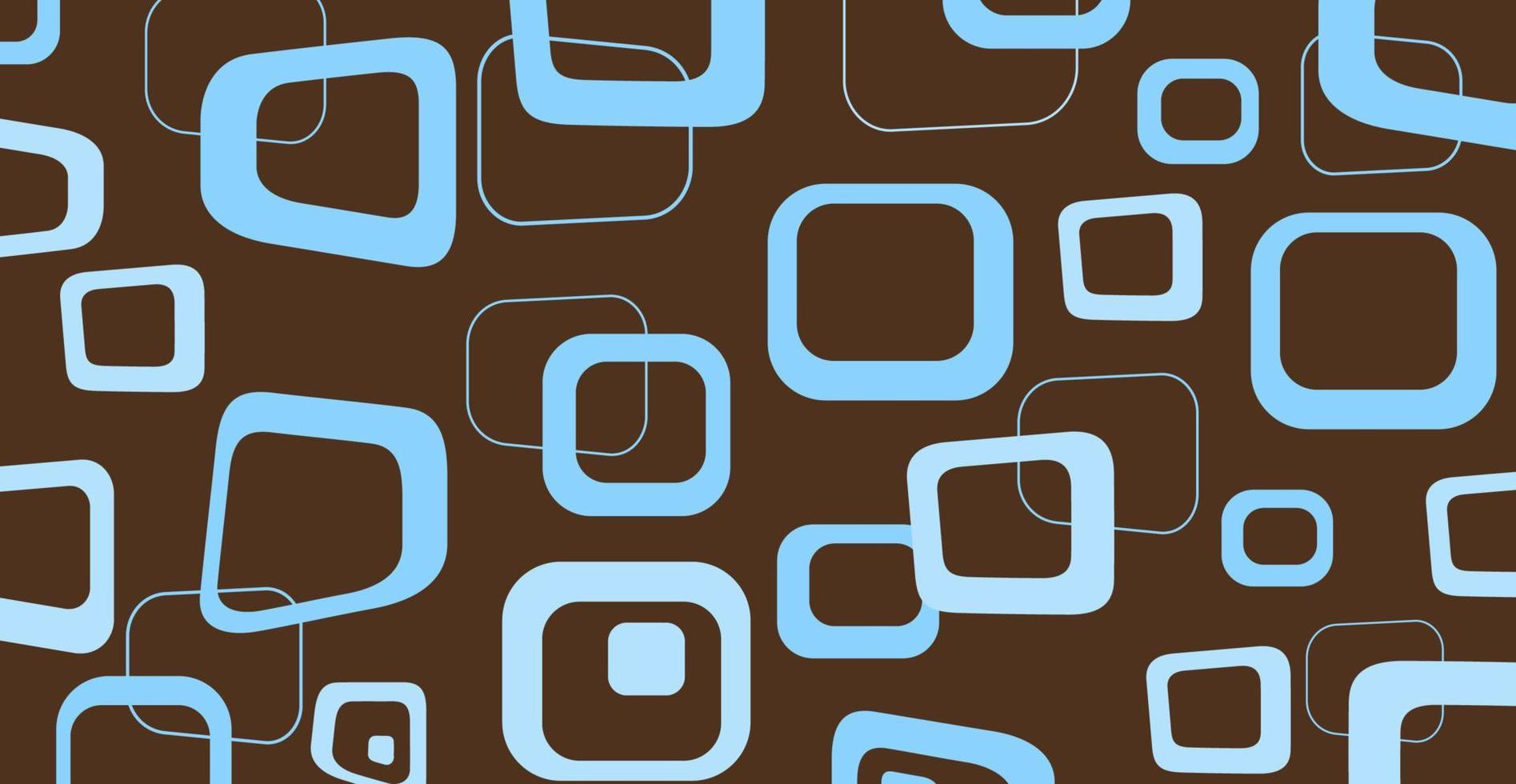 Abstract background with squares. Rounded blue squares on a brown background. vector