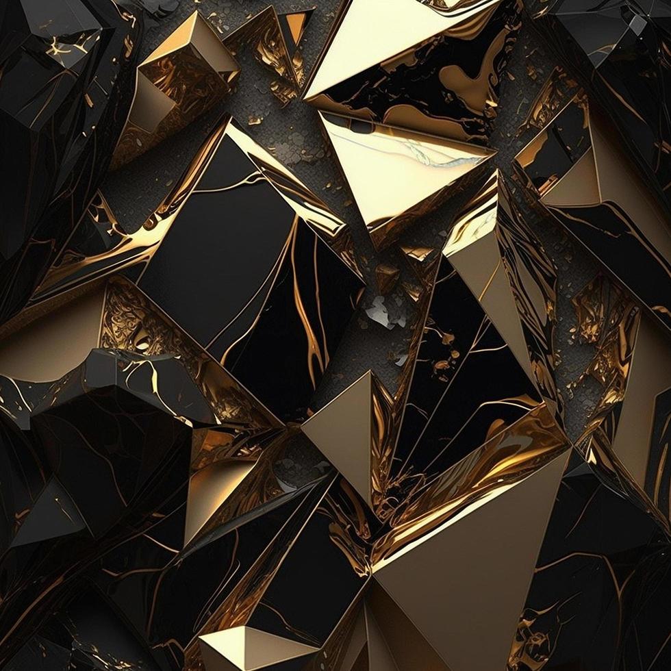 Black and Gold Luxury Background. generative ai photo