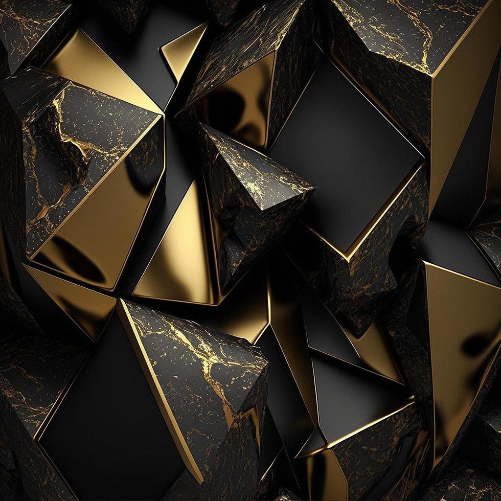 Black and Gold Luxury Background. generative ai photo