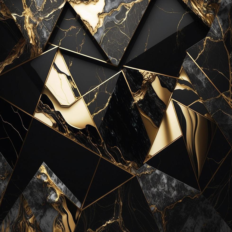 Black and Gold Luxury Background. generative ai photo