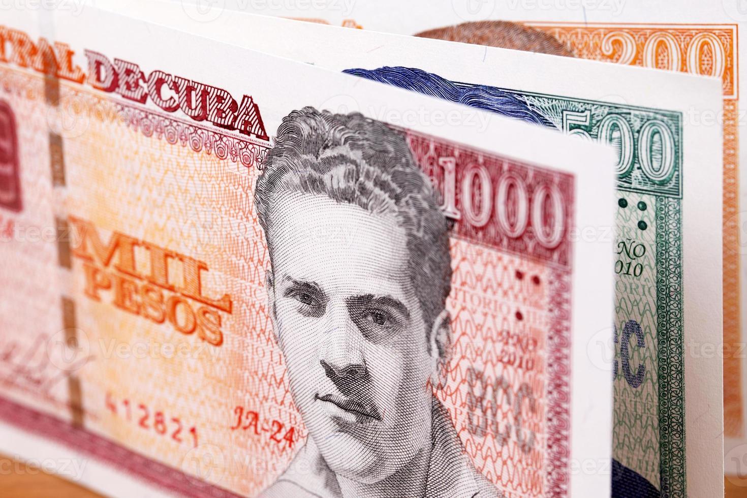 Cuban Pesos a business background photo