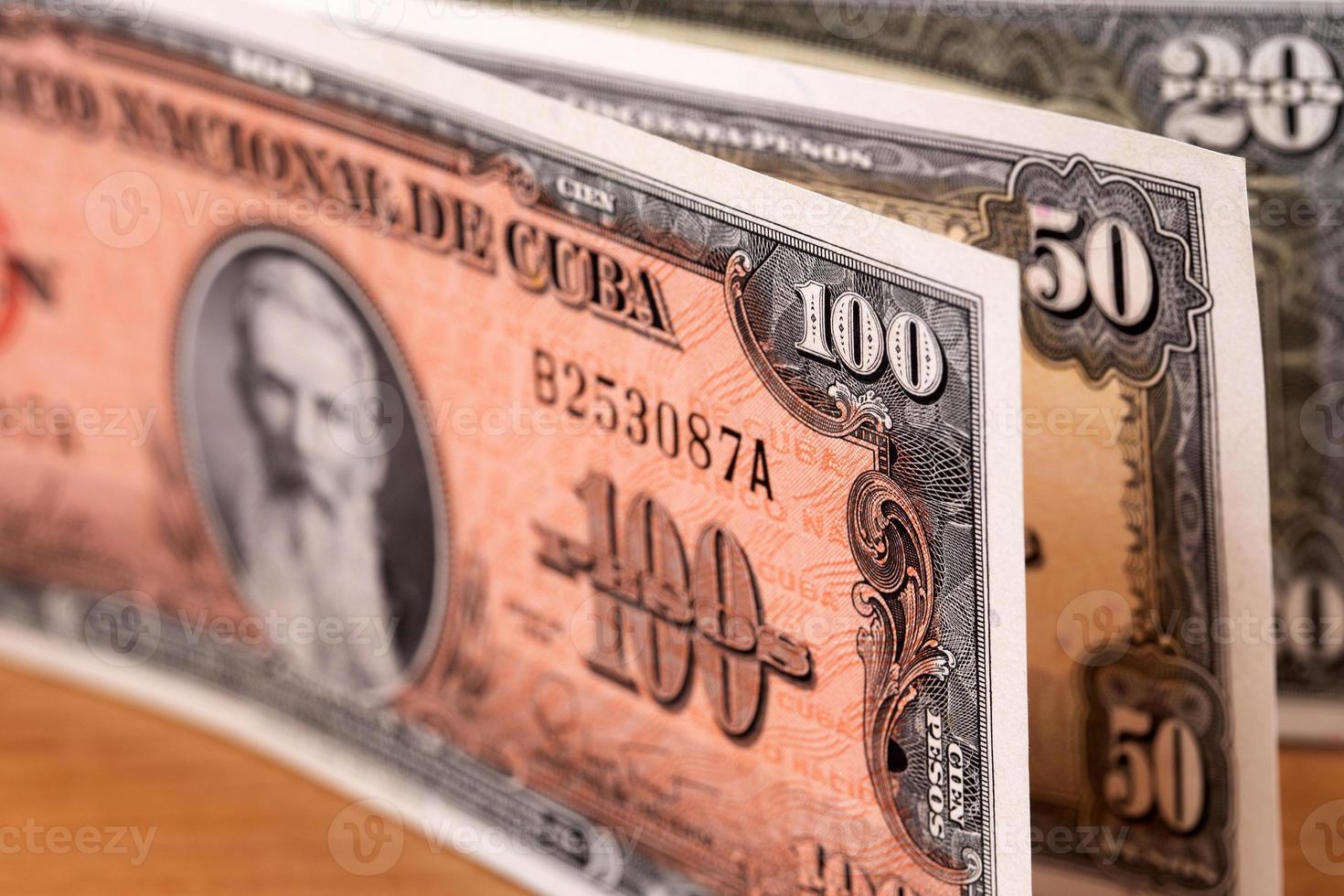 Old Cuban Pesos a business background photo