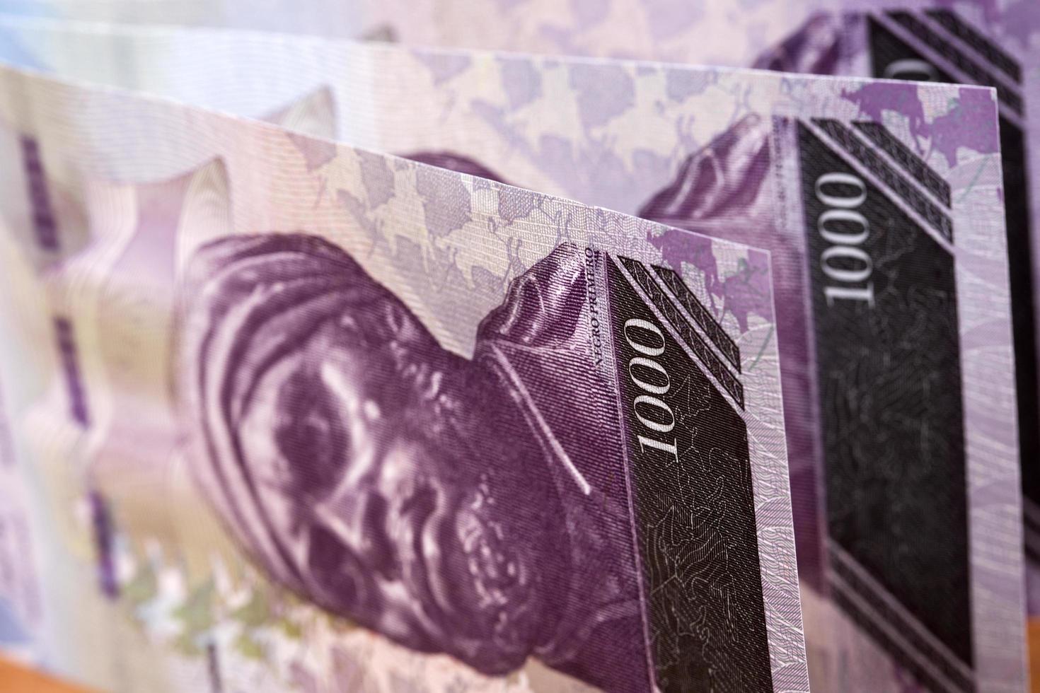 Venezuelan money - 1000 Bolivares - a background photo