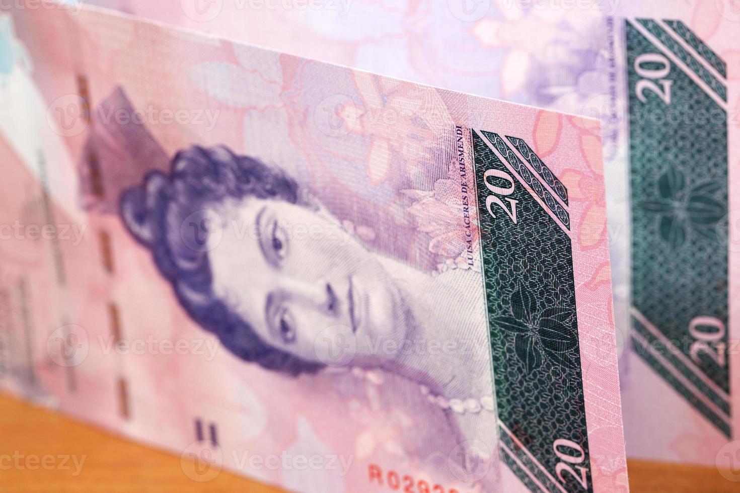 Venezuelan money - 20 Bolivares - a background photo