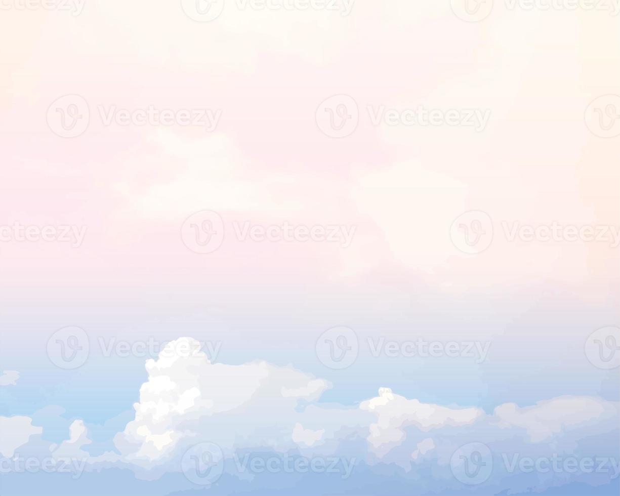 Clouds sky blue pink background art colorful,  illustrator photo