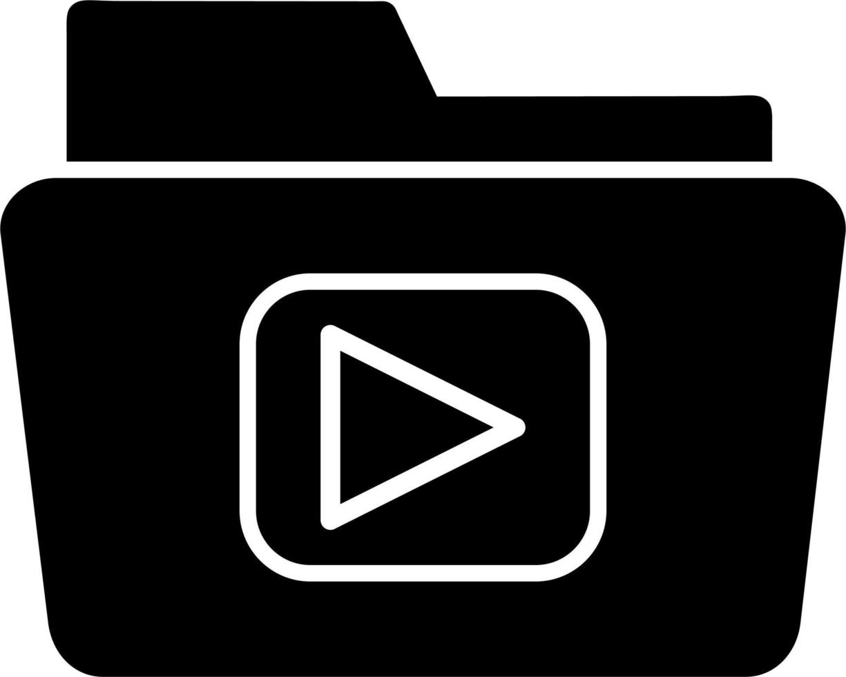 Video folder Vector Icon