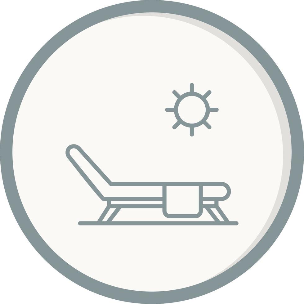 Sun bed Vector Icon