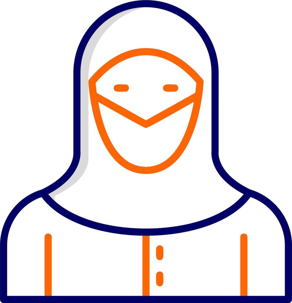 árabe mujer vector icono