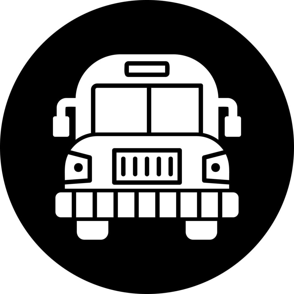 icono de vector de autobús escolar