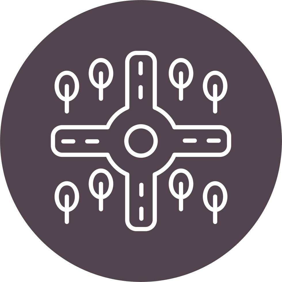 Crossroad Vector Icon