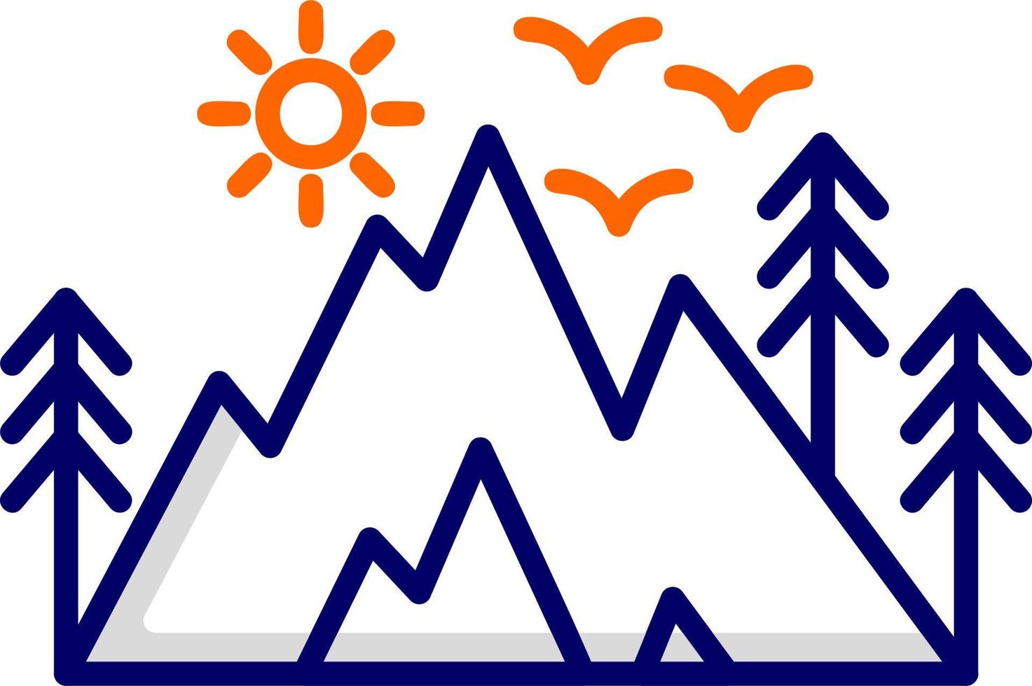 Mountains Vector Icon