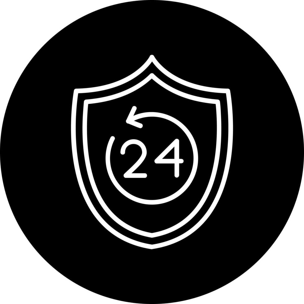 24 Hours Security Vector Icon