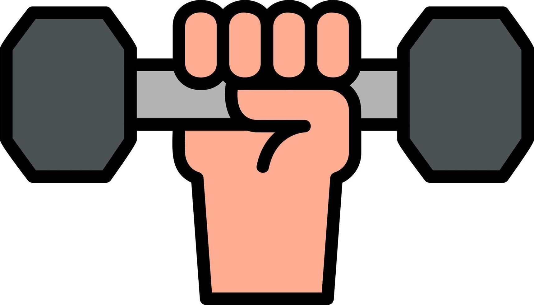 Hand Dumbbell Vector Icon