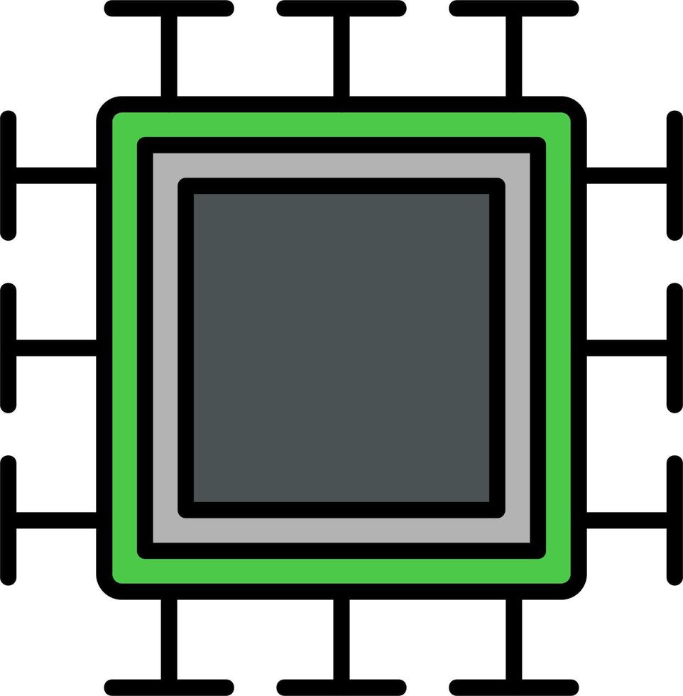 icono de vector de microchip