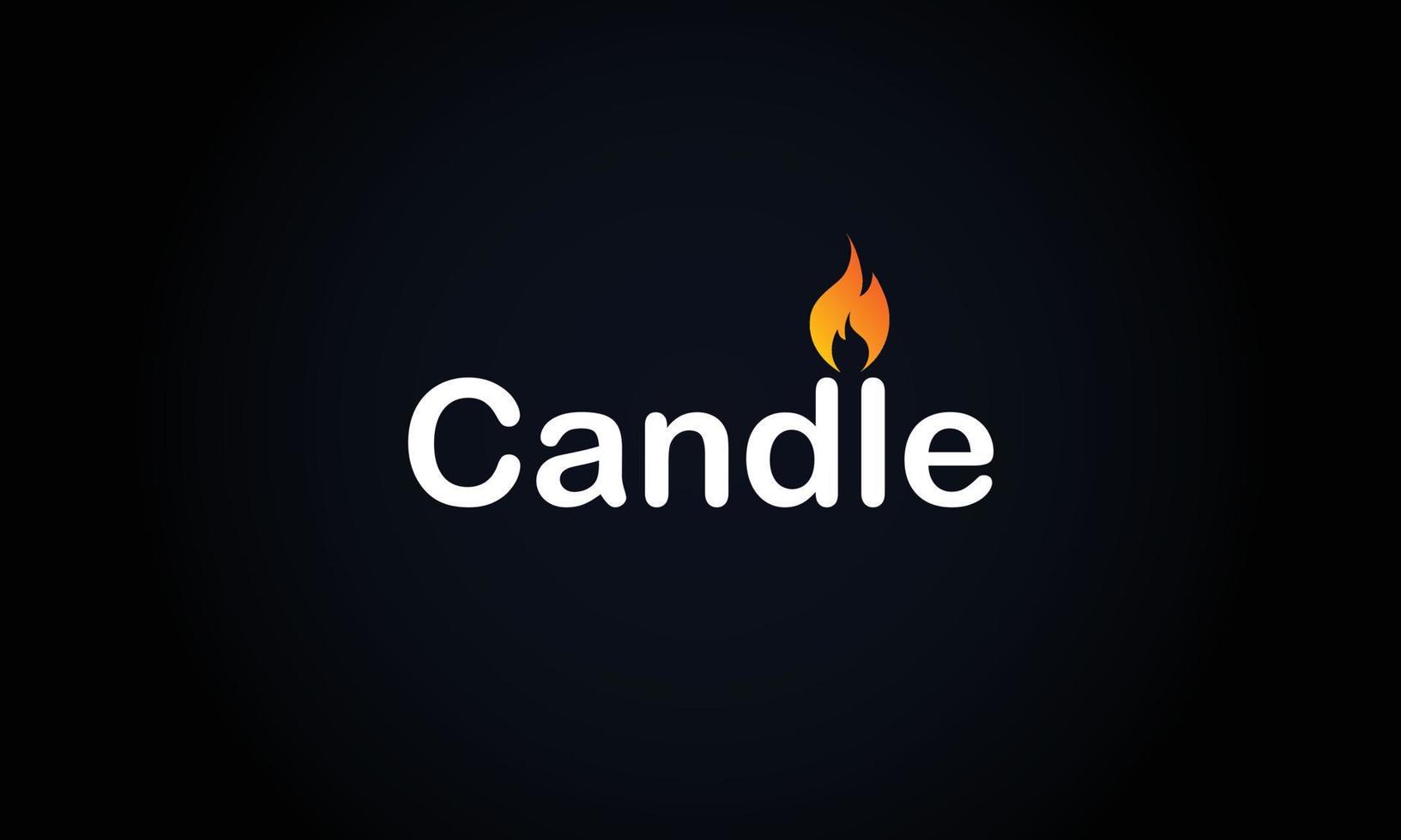 Melted candle logo template vector illustration