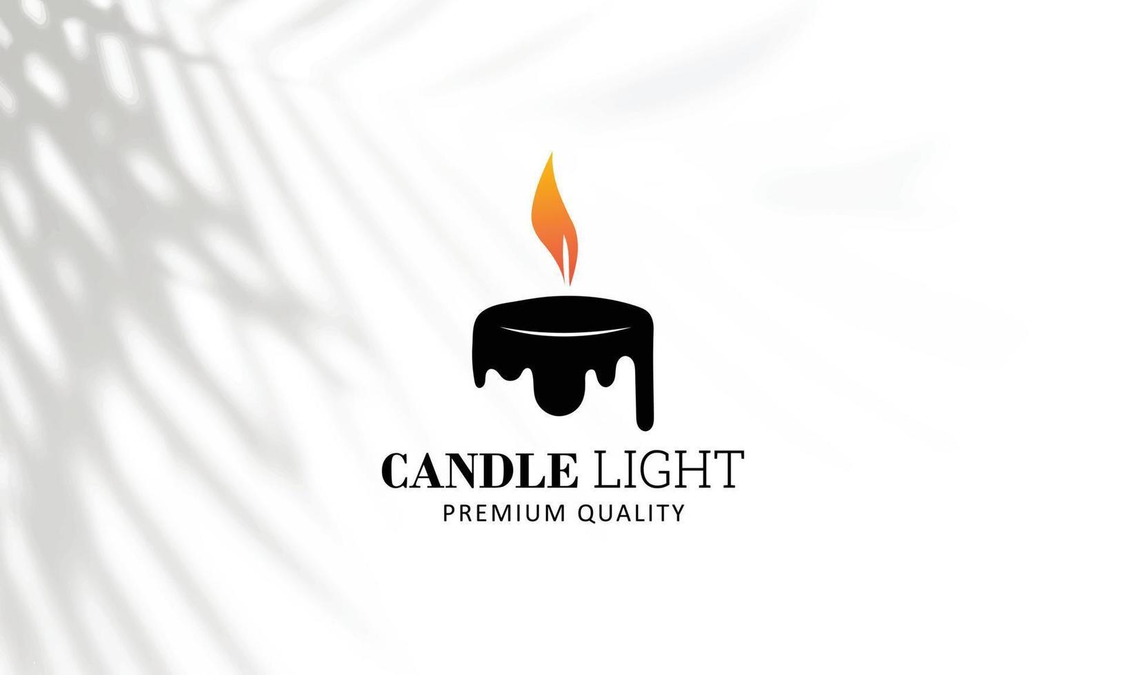 Melted candle logo template vector illustration