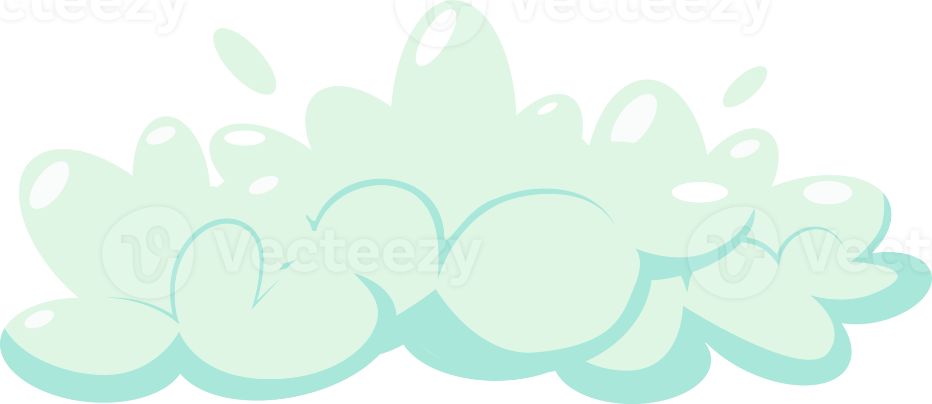 Soap foam with bubbles. Cartoon shampoo and soap foam suds png