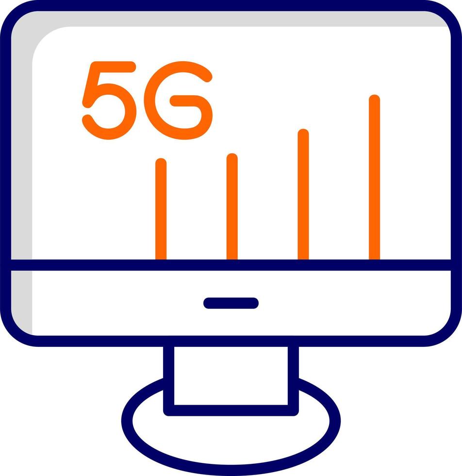5g Monitor Vector Icon