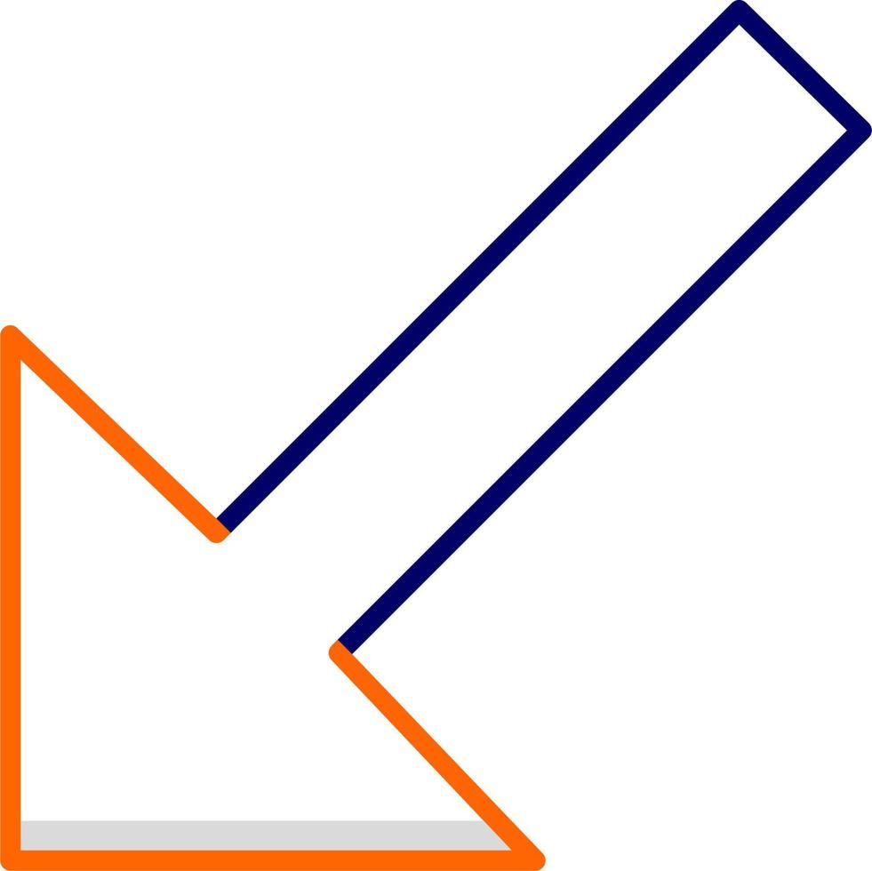 Down Left Arrow Vector Icon