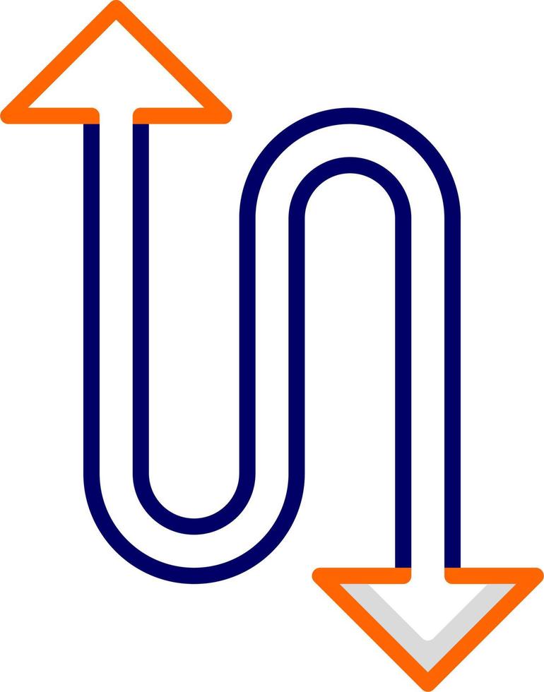 Zigzag Arrow Vector Icon