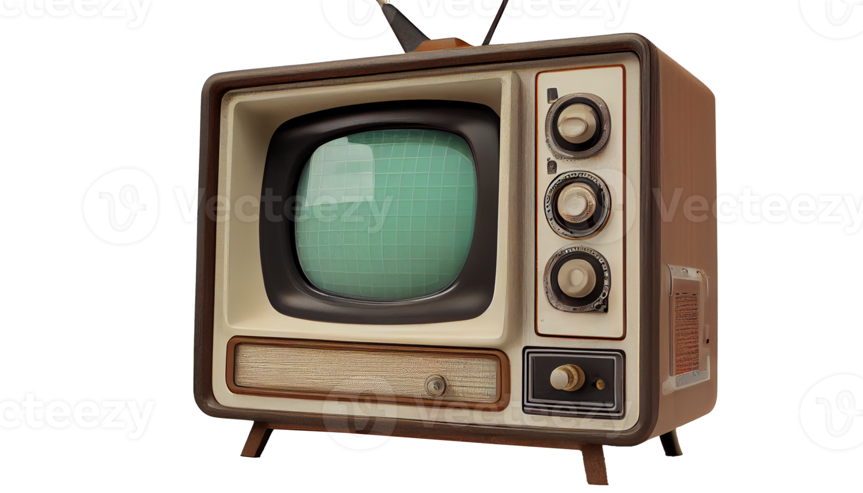 antiguo retro Clásico televisión en transparente antecedentes png