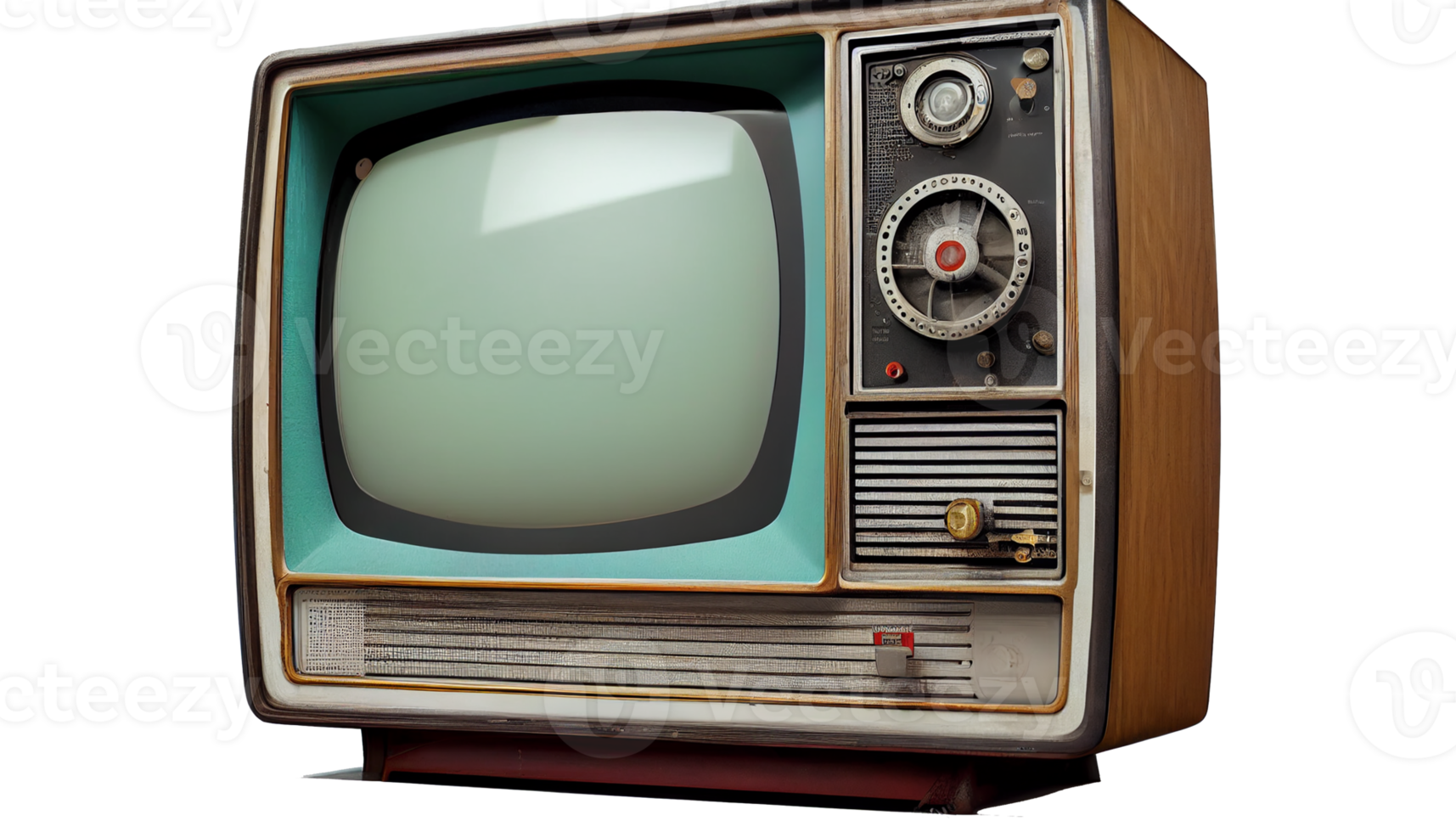 Old Retro vintage TV on Transparent background png