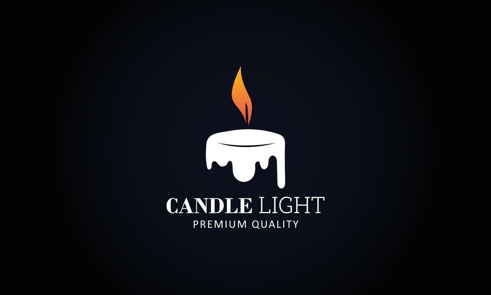 Melted candle logo template vector illustration
