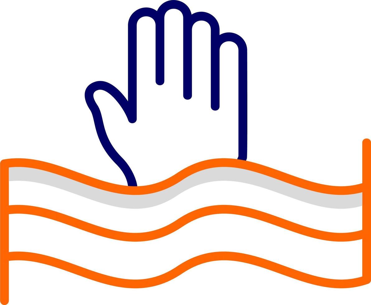 Sinking Man Vector Icon