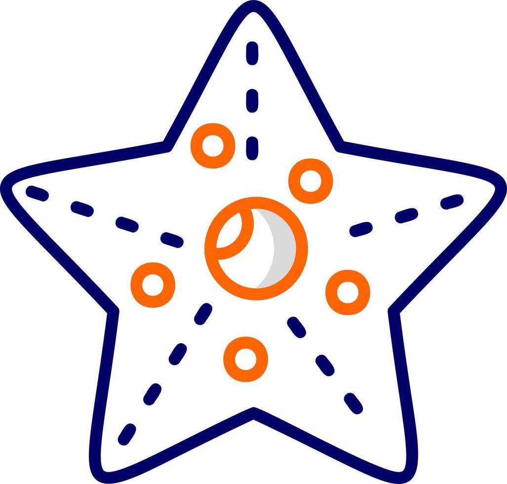 icono de vector de estrella de mar