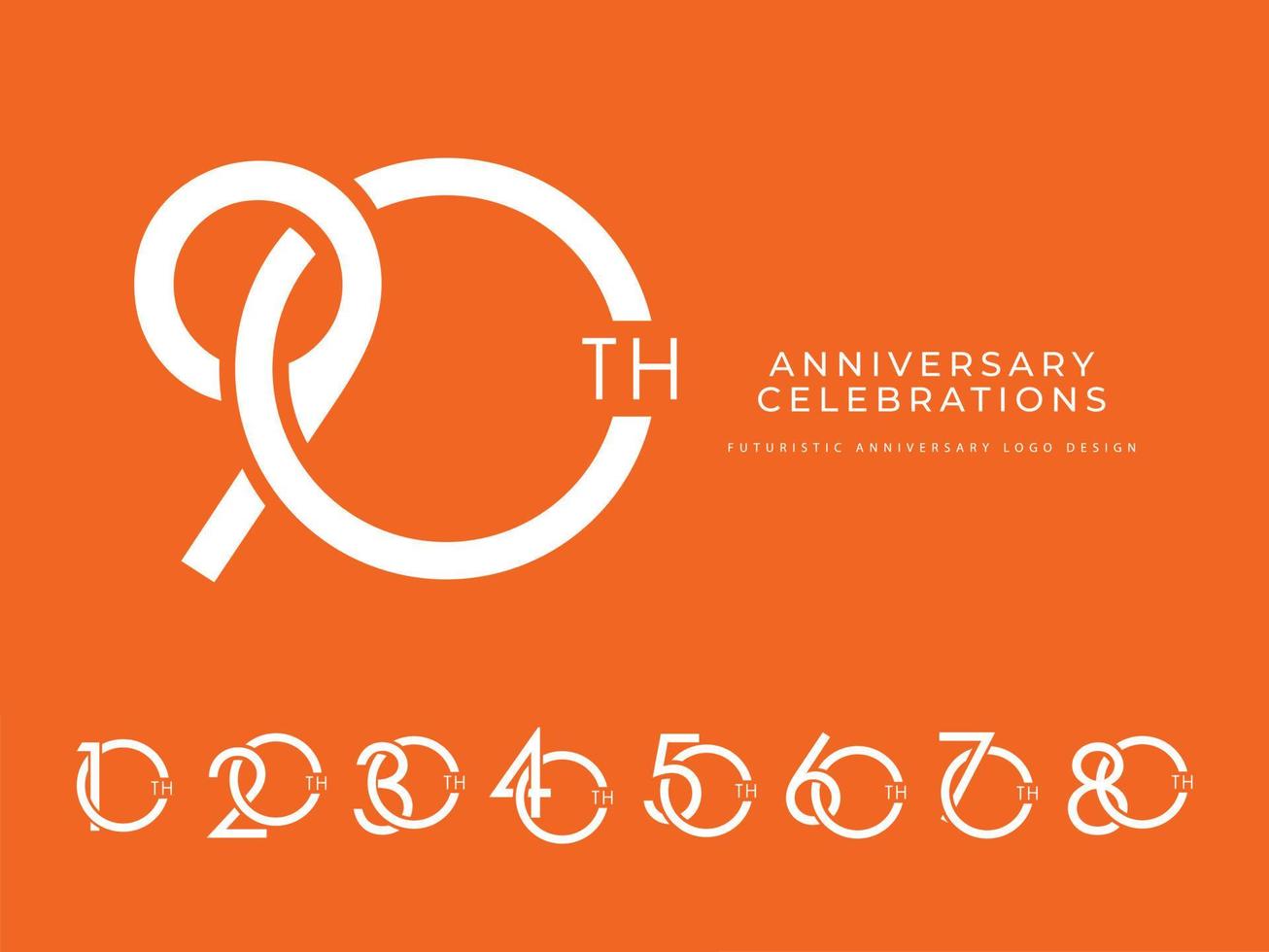 anniversary celebrations logo design template vector