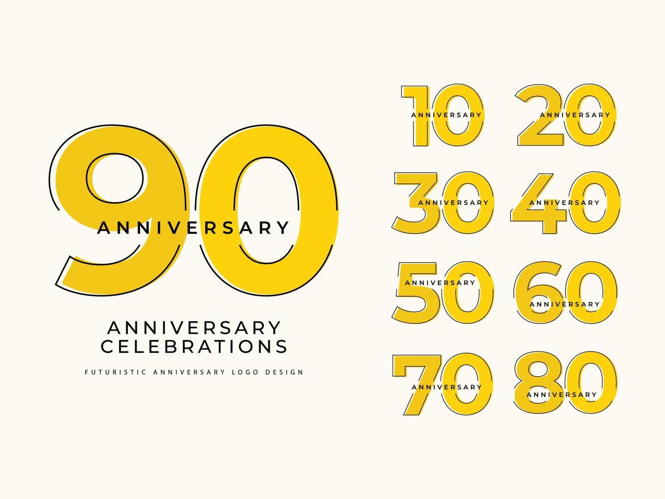 anniversary celebrations logo design template vector