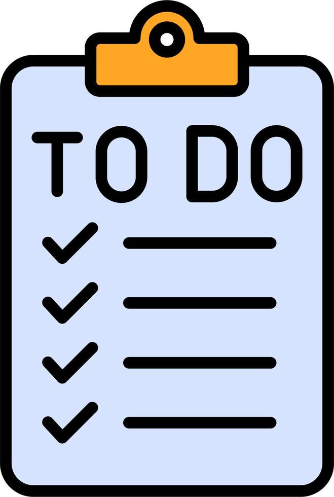 icono de vector de lista de tareas
