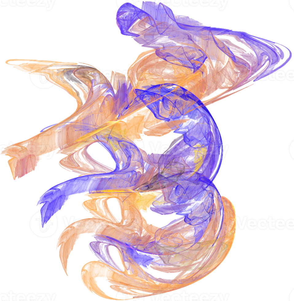abstract yellow blue spiral pattern, isolated element png