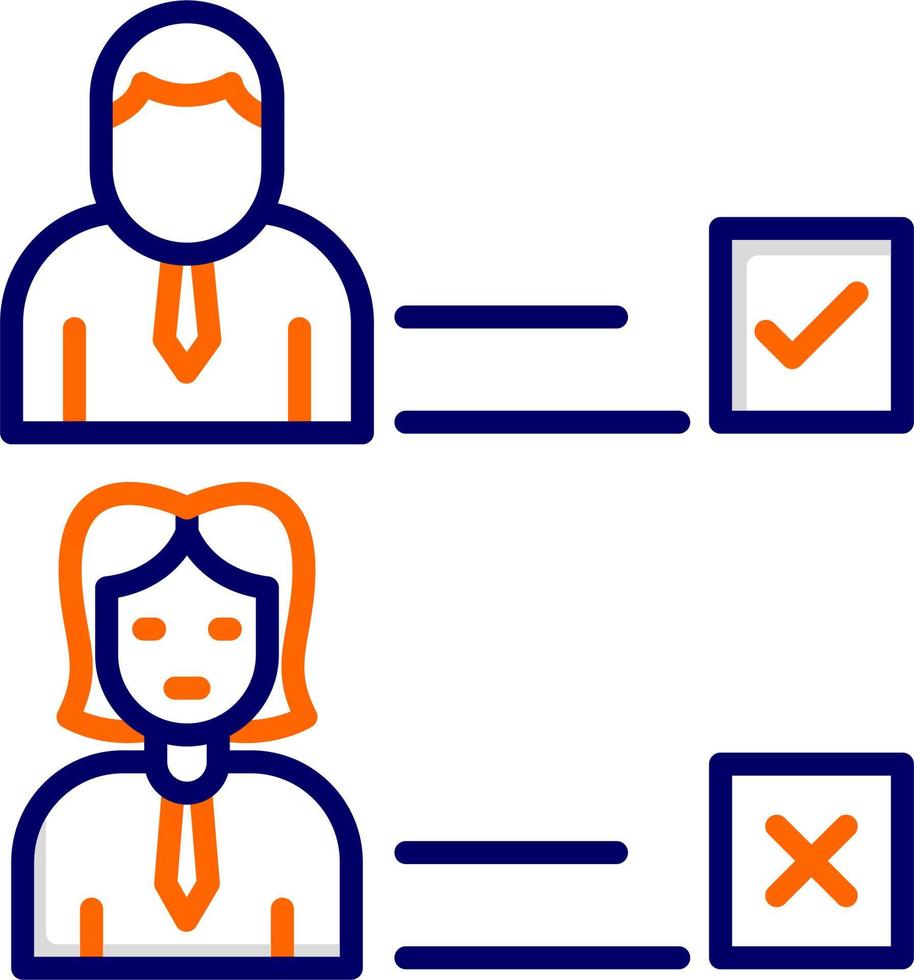 Selected Candidate Vector Icon