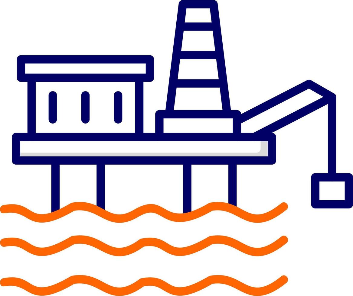 Oil Platform Vector Icon