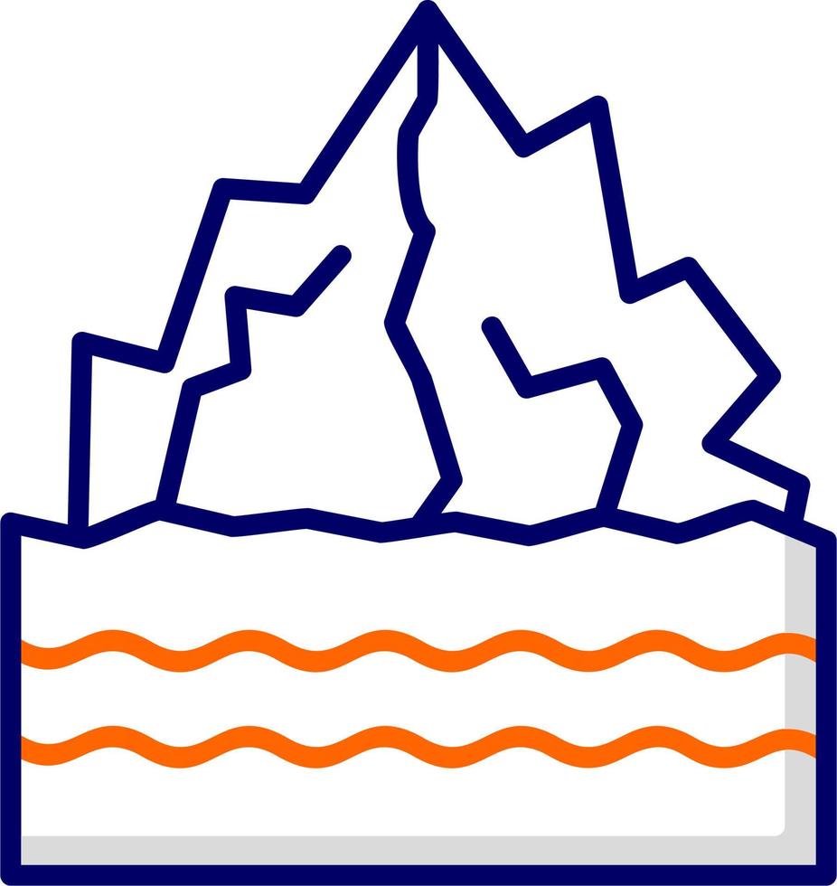 icono de vector de iceberg