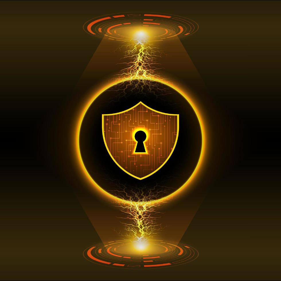 Modern Cybersecurity Technology Background with lock vector