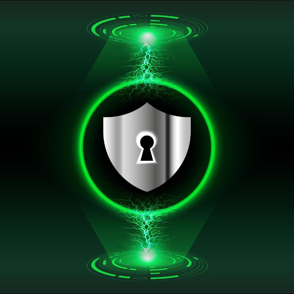 Modern Cybersecurity Technology Background with lock vector